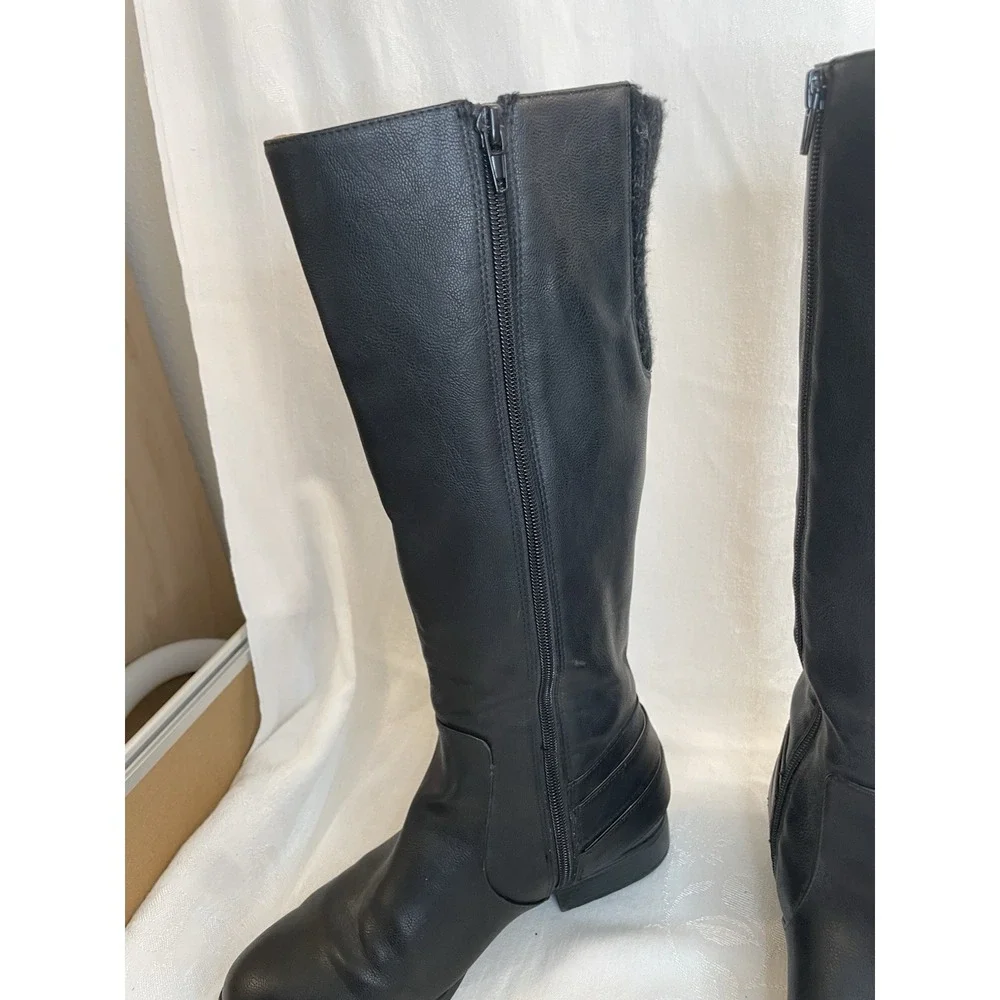 Life Stride X-Amy Tall Knee High Riding Boots Women's Size 8.5W Black